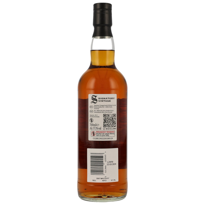 Macduff 2007 Signatory Vintage Highland Single Malt Scotch Whisky 100 Proof Exceptional Cask Edition 