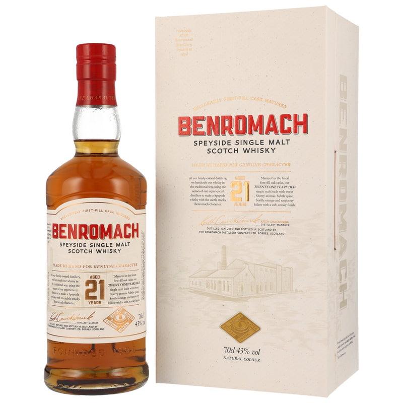 Benromach 21 y.o. Speyside Single Malt Scotch Whisky 43% Vol.