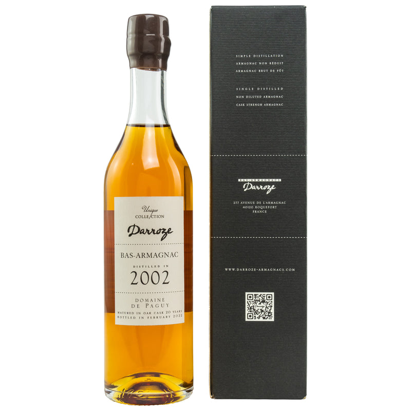 Armagnac Darroz Domaine Paguy 2002/2022 20 Jahre 50% Vol.