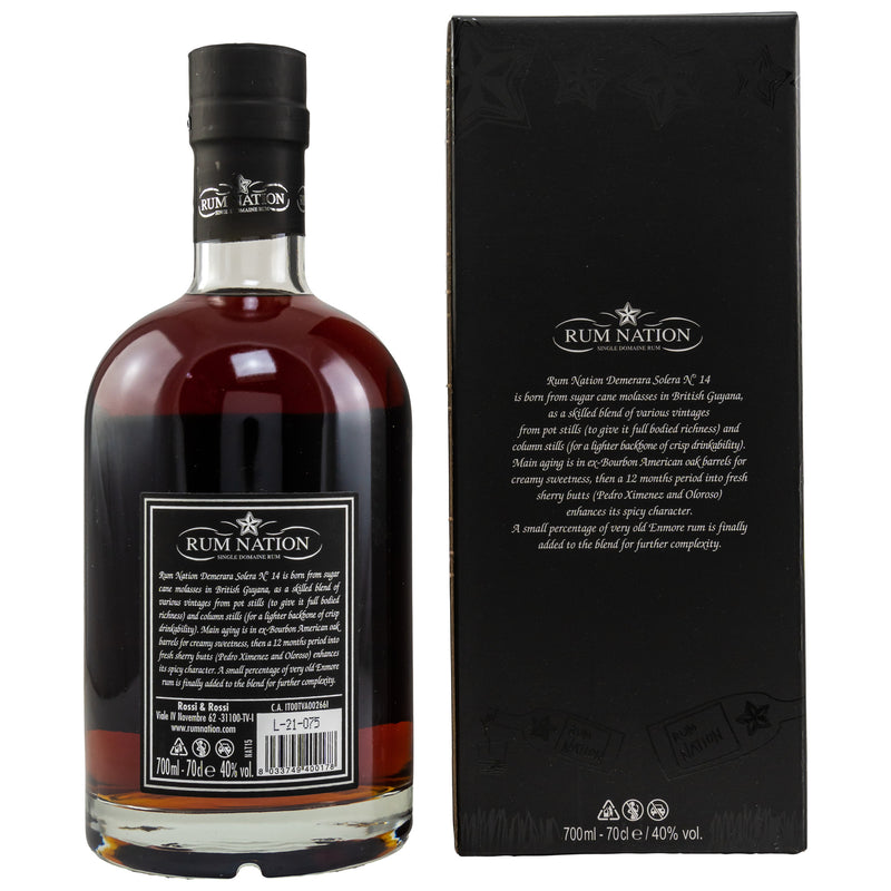 Rum Nation Demerara Solera No.14 40% Vol.