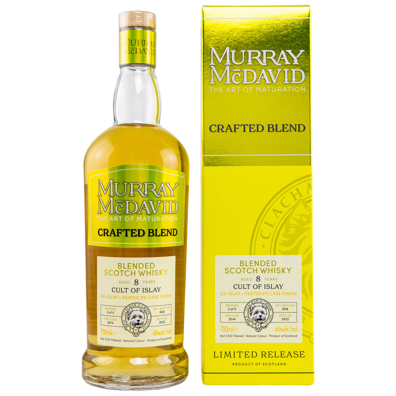 Cult of Islay 2014/2022 - 8 y.o. - Ex Islay Cask + Peated PX Cask Finish - Murray McDavid 46% Vol.