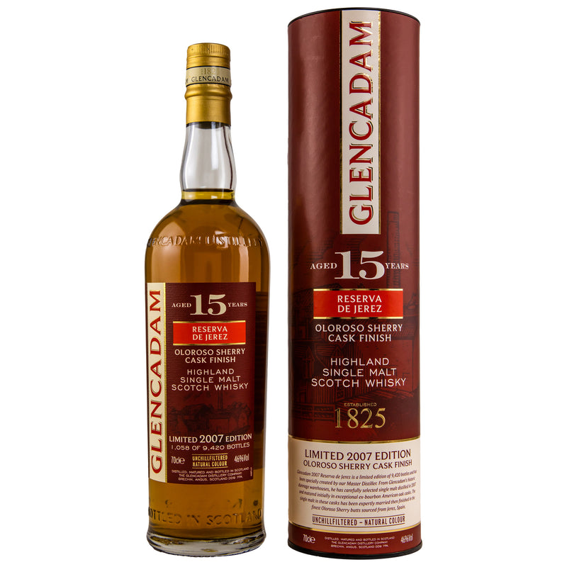 Glencadam 15 yo Reserva de Jerez Oloroso Cask 46% Vol.