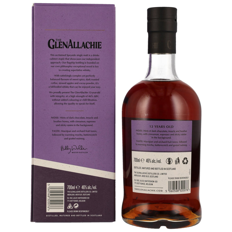 The GlenAllachie 12 y.o. Speyside Single Malt Scotch Whisky 46% Vol.