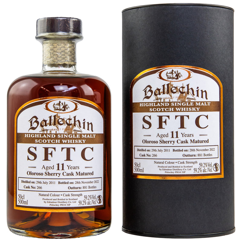 Ballechin SFTC 12 years 2009/2021 Oloroso Sherry Cask 50 - 60% Vol.