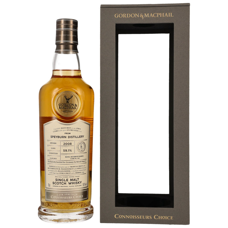 Speyburn 2008/2023 - 14 y.o. Gordon & MacPhail Connoisseurs Choice – Cask Strength Exclusively bottled for Germany by Kirsch Import 59,1% Vol.