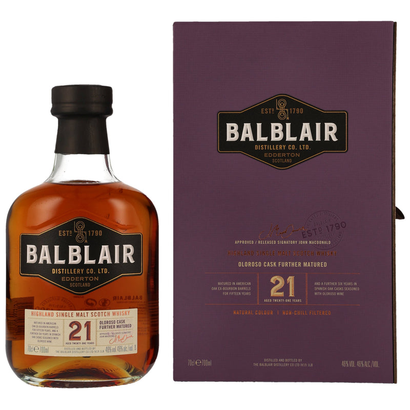 Balblair 21 yo - Oloroso Cask 46.0% Vol.