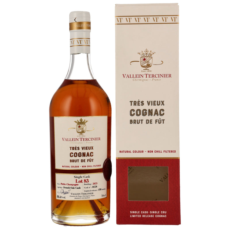 Cognac Petite Champagne Lot 83 – Single Cask Vallein Tercinier 50,4% Vol.