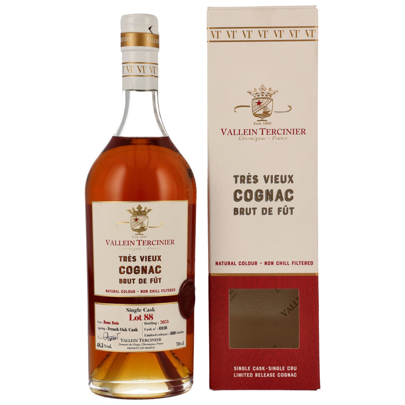 Cognac Bons Bois Lot 88 – Single Cask Vallein Tercinier 48,3% Vol.