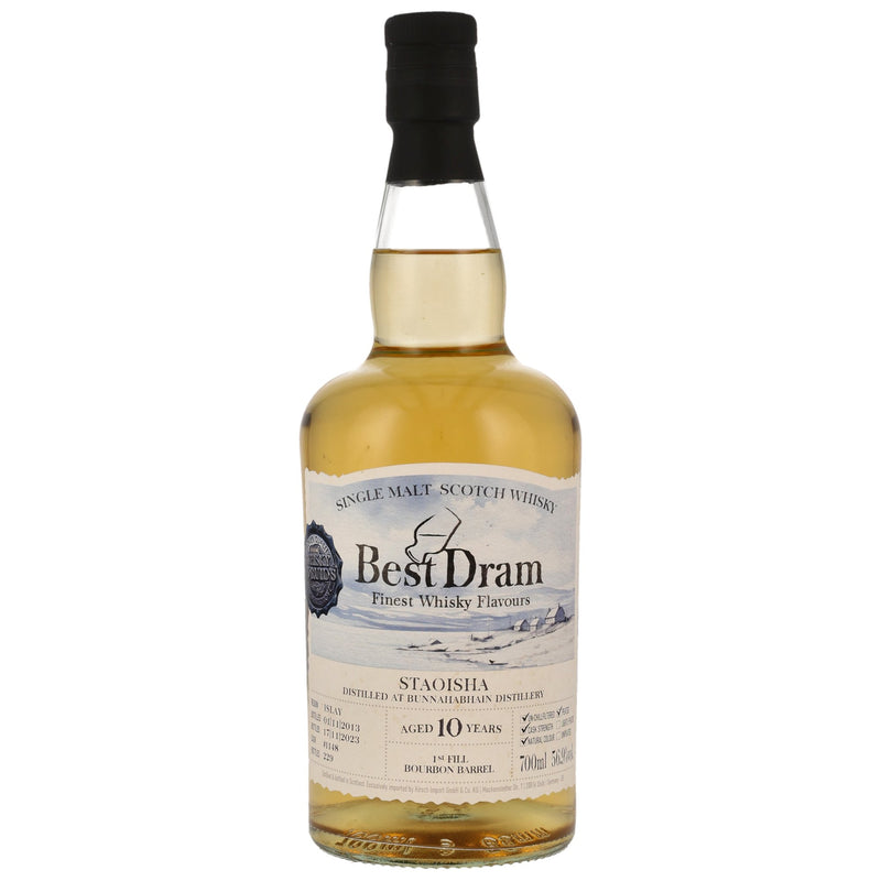 Staoisha 2013/2023 – First Fill Bourbon Barrel – Peated Best Dram Islay Single Malt Scotch Whisky 56,9% Vol.