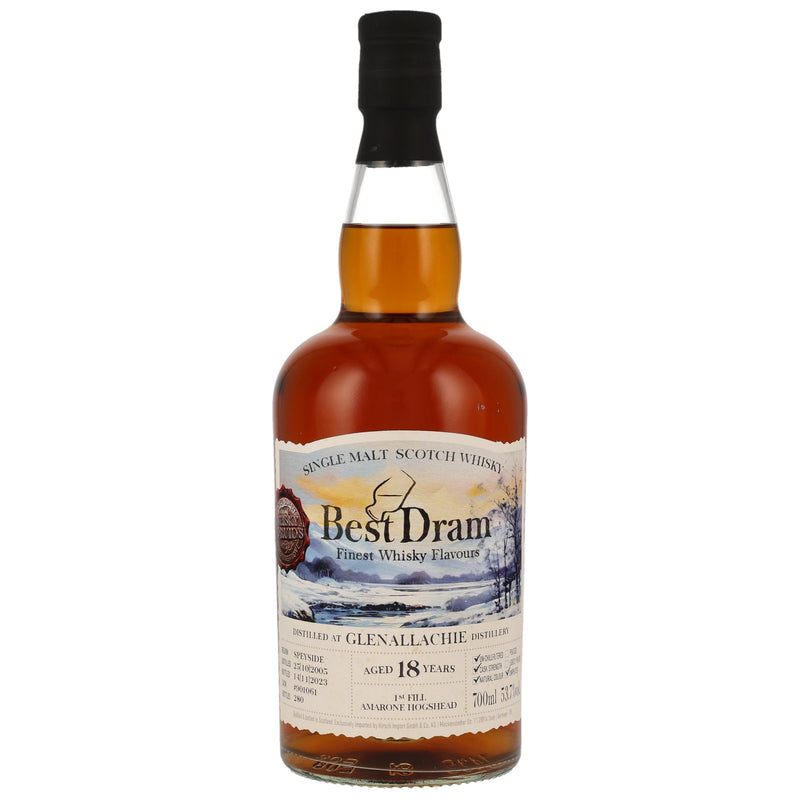 GlenAllachie 2005/2023 – First Fill Amarone Hogshead Best Dram Speyside Single Malt Scotch Whisky 53,7% Vol.
