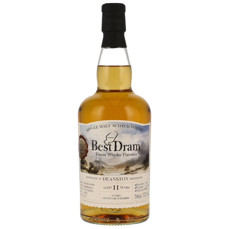 Deanston 2012/2023 – First Fill Guyana Rum Barrel Best Dram Highland Single Malt Scotch Whisky 55,7% Vol.