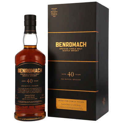 Benromach 40 y.o. – 2022 Batch 2 Release Speyside Single Malt Scotch Whisky 56,5% Vol.