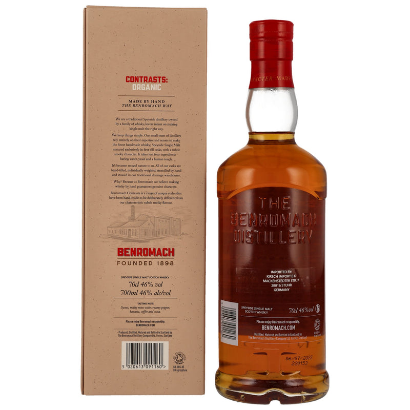 Benromach Contrasts: Organic Speyside Single Malt Scotch Whisky 46% Vol.