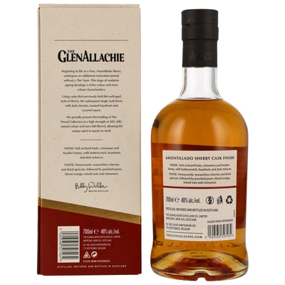 The GlenAllachie 9 yo – Amontillado Sherry Finish Speyside Single Malt Scotch Whisky The Wood Collection 48% Vol.