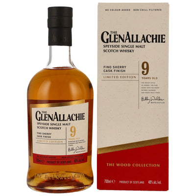 The GlenAllachie 9 yo – Fino Sherry Finish Speyside Single Malt Scotch Whisky The Wood Collection 48% Vol.