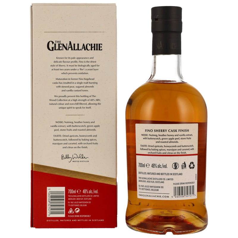 The GlenAllachie 9 yo – Fino Sherry Finish Speyside Single Malt Scotch Whisky The Wood Collection 48% Vol.