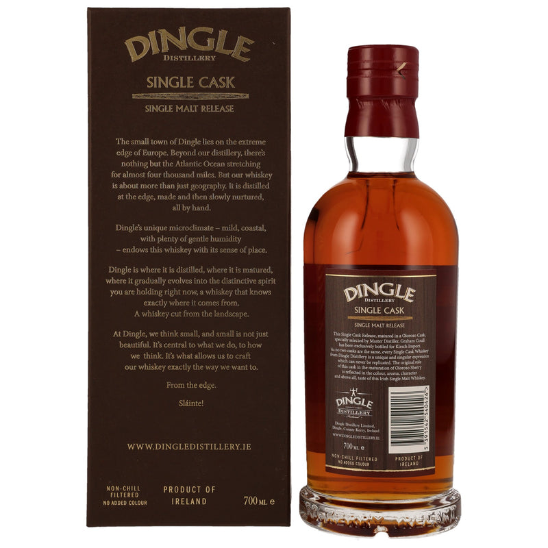 Dingle Distillery 2015/2024 8 Jahre – Oloroso Sherry Cask Triple Distilled Irish Single Malt Whiskey Bottled exclusively for Kirsch Import 59,4% Vol.