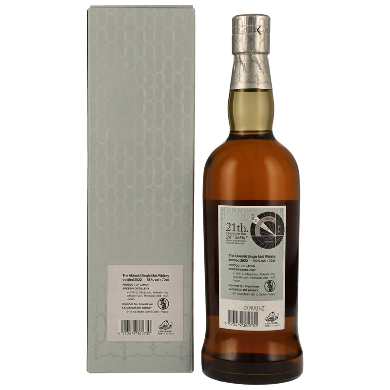 Akkeshi Taisetsu 2022 – Heavily Peated Single Malt Japanese Whisky 55% Vol.