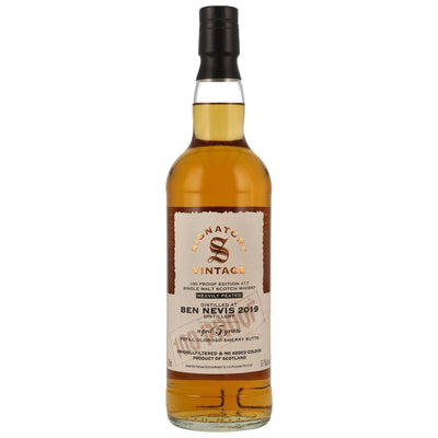 Ben Nevis 2019/2024 – Heavily Peated Signatory Vintage Highland Single Malt Scotch Whisky 100 Proof Edition #17 57,1% Vol.