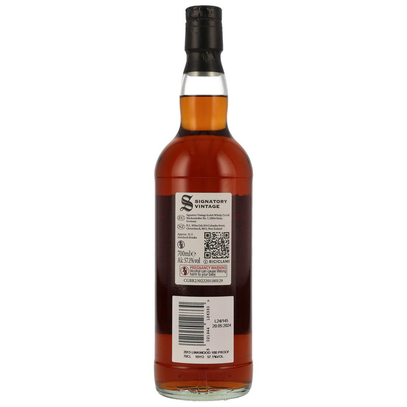 Linkwood 2013/2024 - 10 yo - Signatory 100 PROOF Edition 