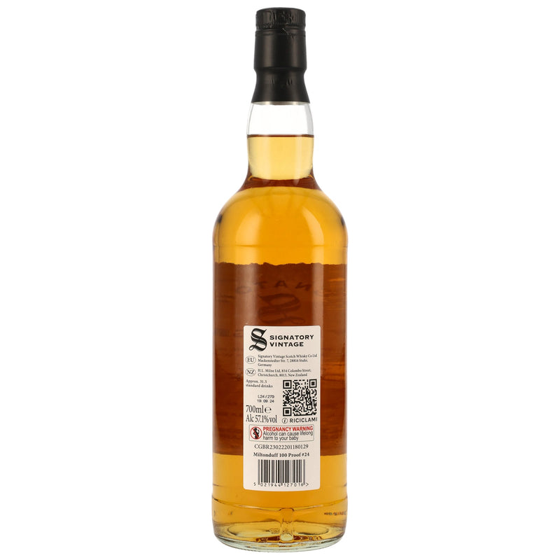 Miltonduff 2015/2024 - 8 y.o. - Signatory 100 PROOF Edition 