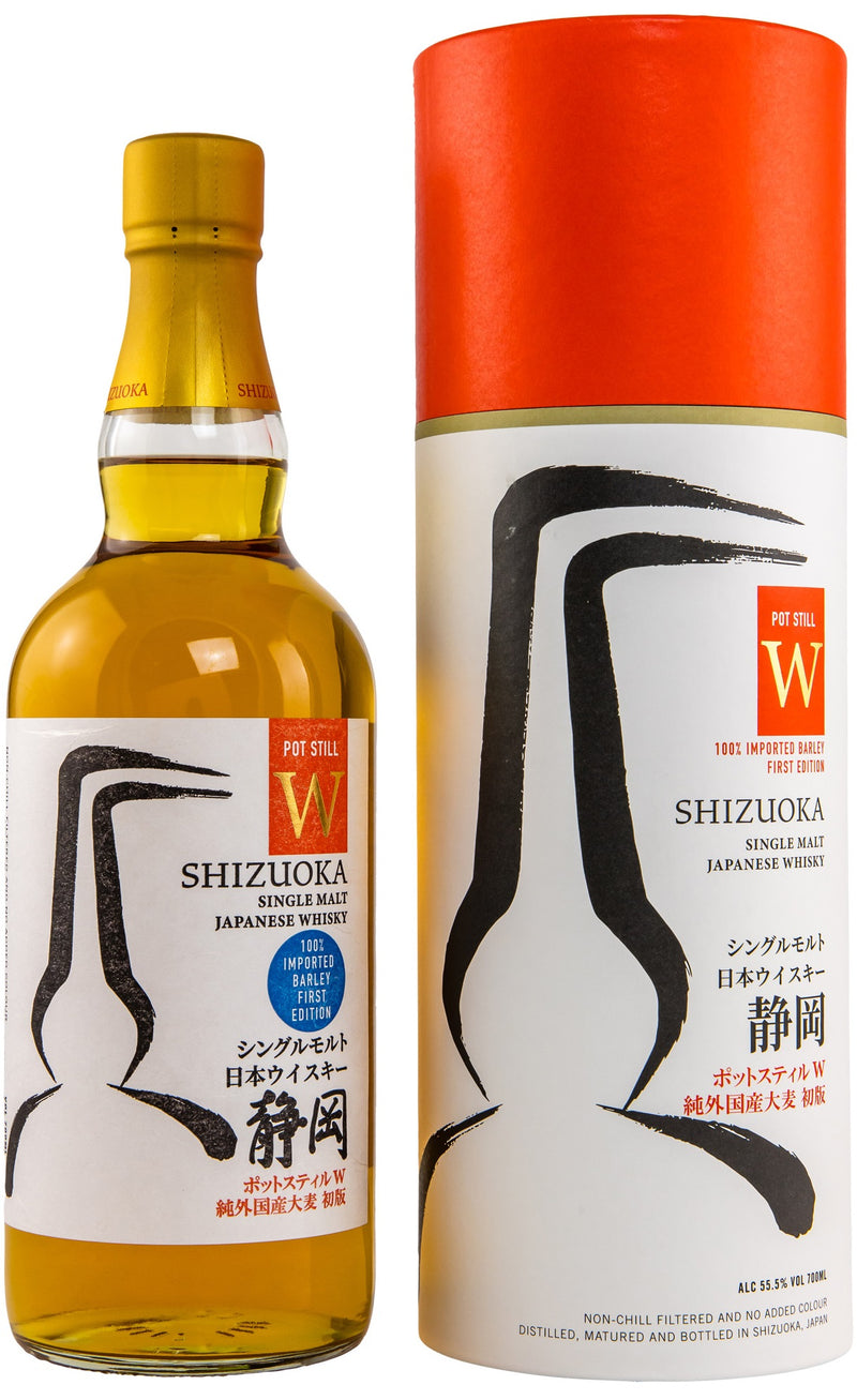 Shizuoka Pot Still W - Imported Barley 1st Edition - Single Malt Japanese Whiskey 55.5% Vol.