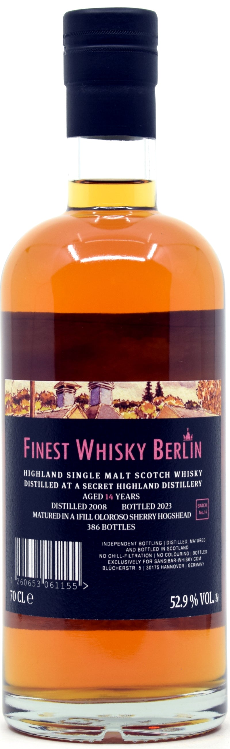 Sansibar Finest Whiskey Berlin Batch 14 Artist Label - Secret Highland 2008 - 2023 (14 years) 52.9% Vol. 