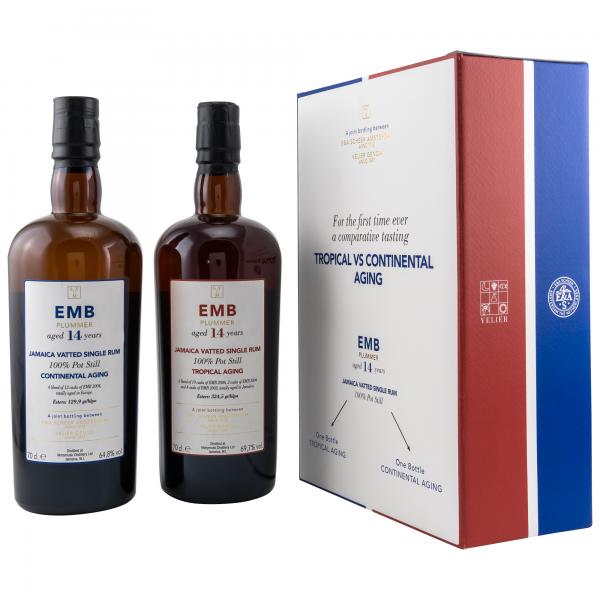 Comparative Tasting Set EMB Plummer 14 yo Scheer Velier Main Jamaica Vatted Single Rum 64.8% Vol. &amp; 69.7% Vol.