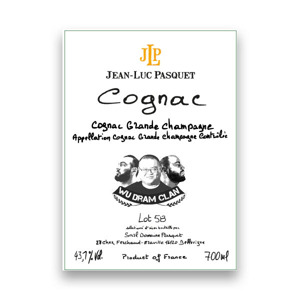 Jean-Luc Pasquet & Wu Dram Clan Cognac Grande Champagne – Single Cask Cognac - 43,1% Vol.